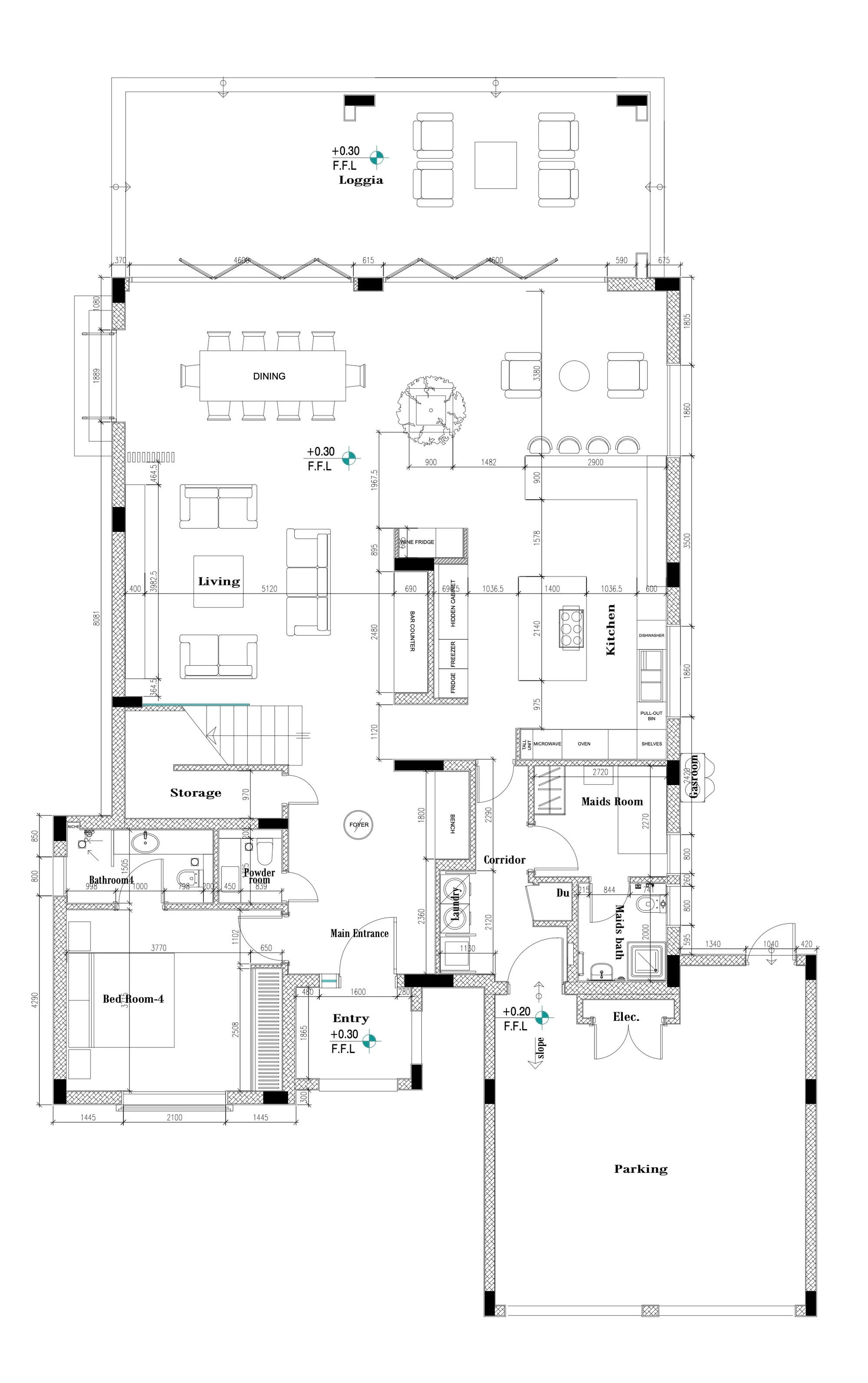 Ground Floor plan — Villa Sfiora