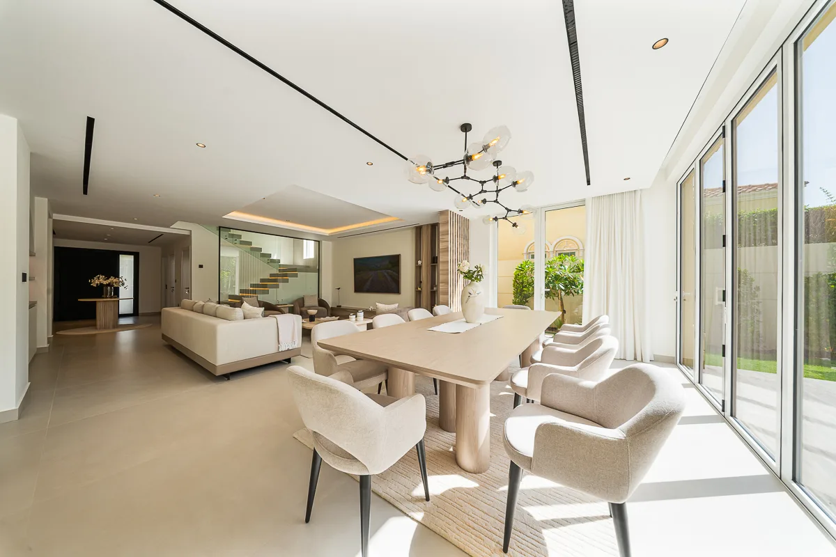 Formal and informal living spaces at Villa Sfiora